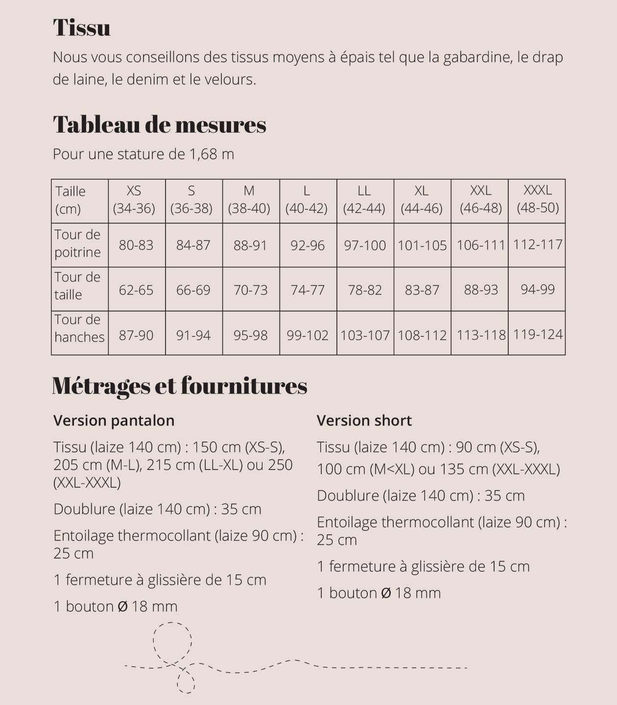 Patron couture "Pantalon ou short Goélette"