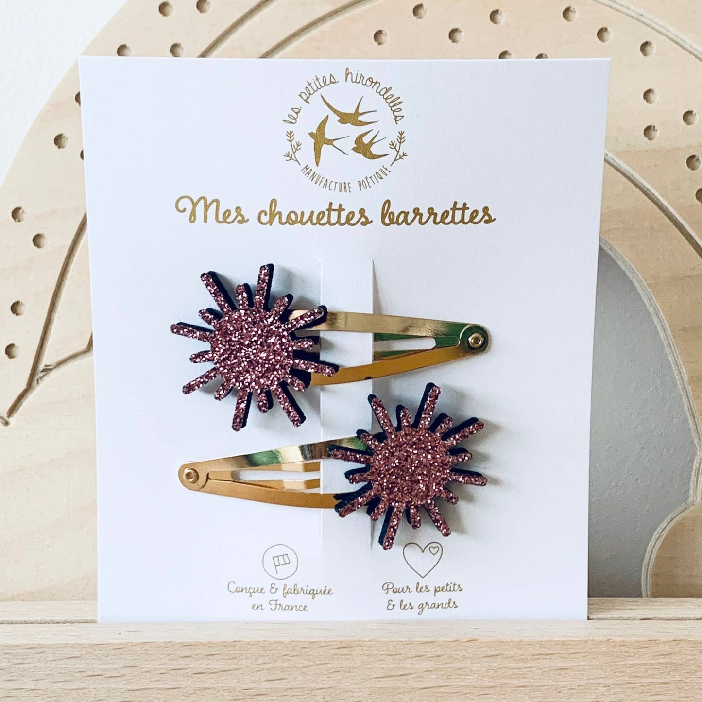 Barrettes doubles - Soleils Doré