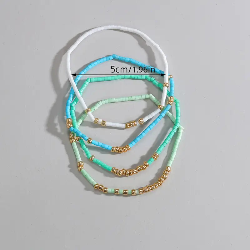 Ensemble de 4 Bracelets fantaisies extensibles