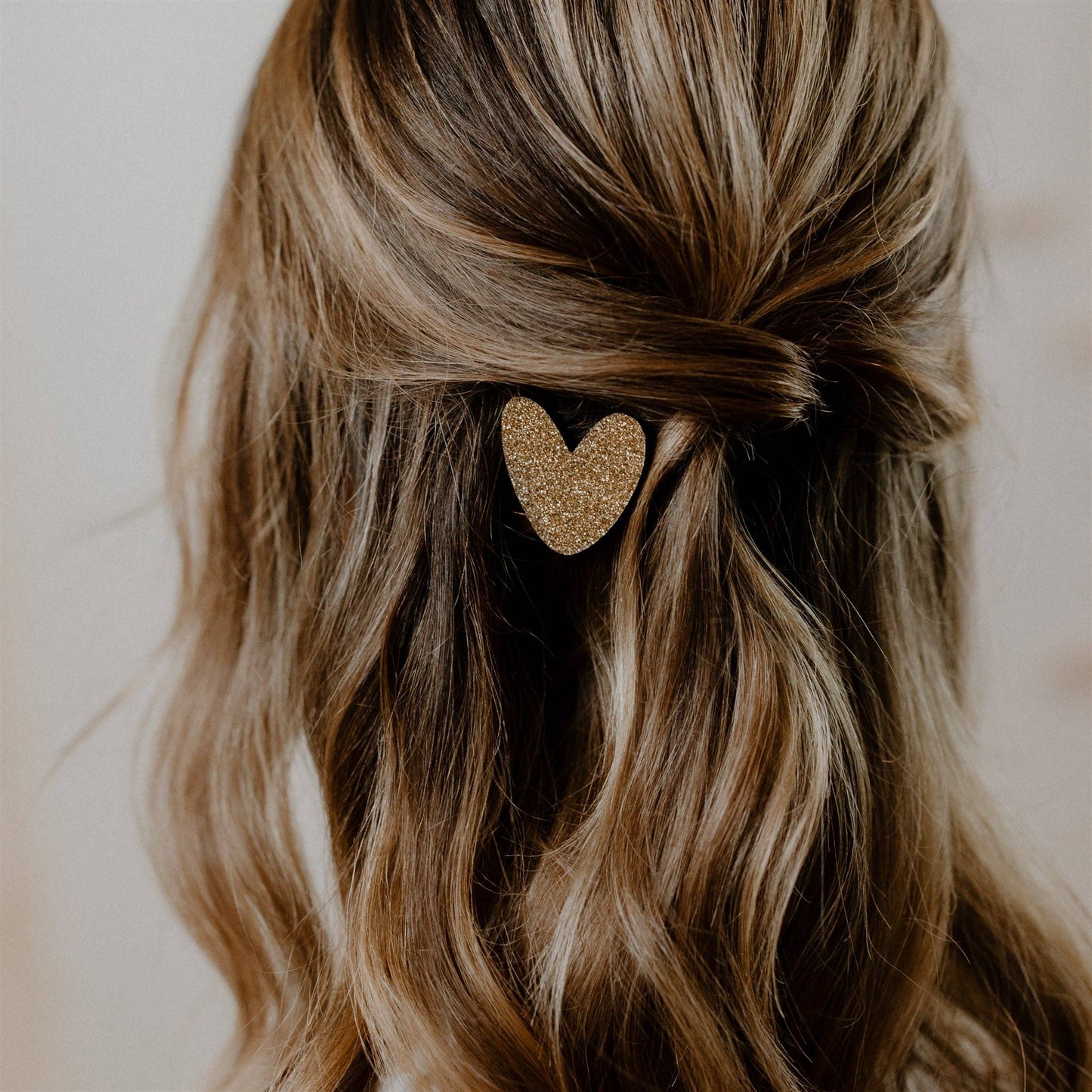 Barrette simple - Coeur Doré