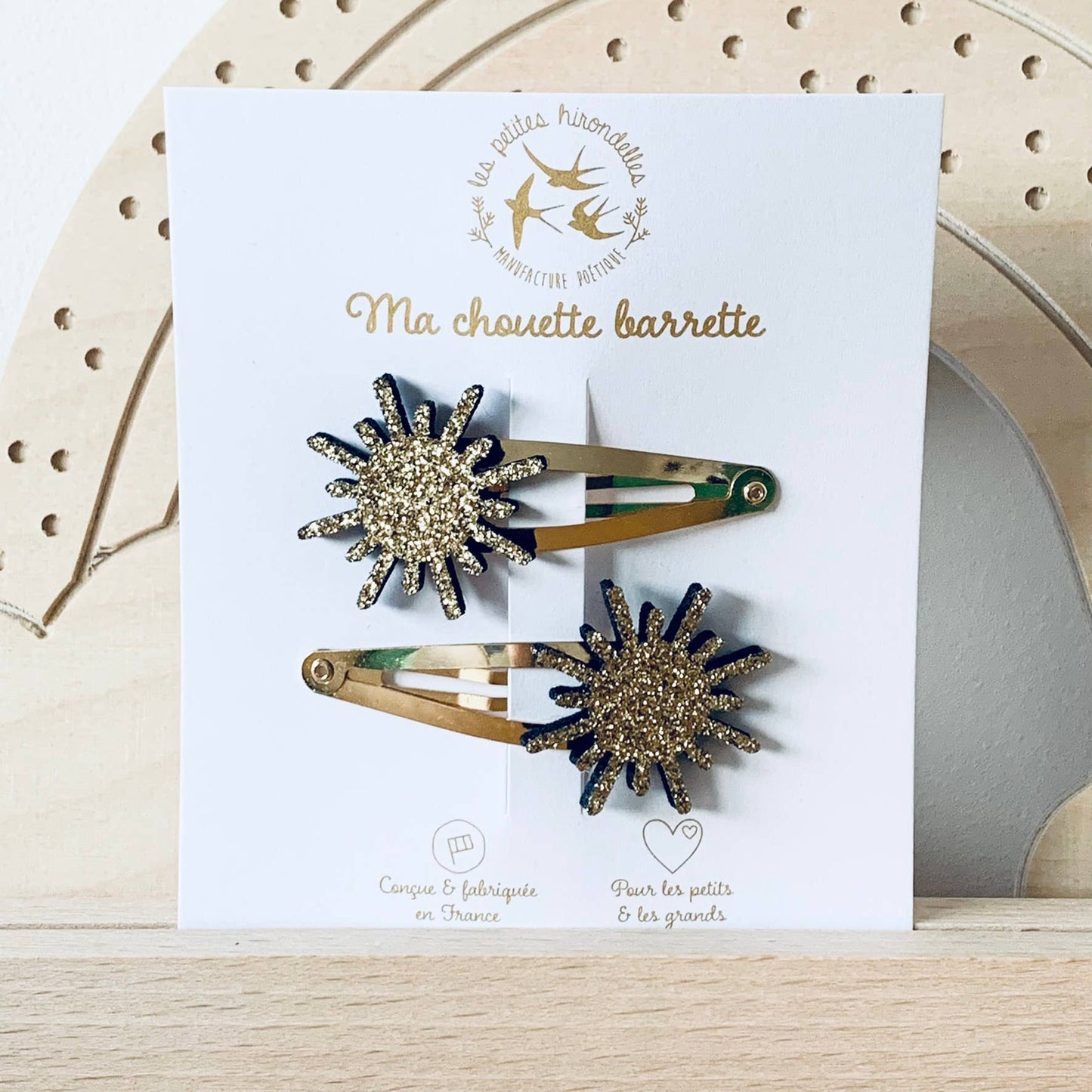 Barrettes doubles - Soleils Doré