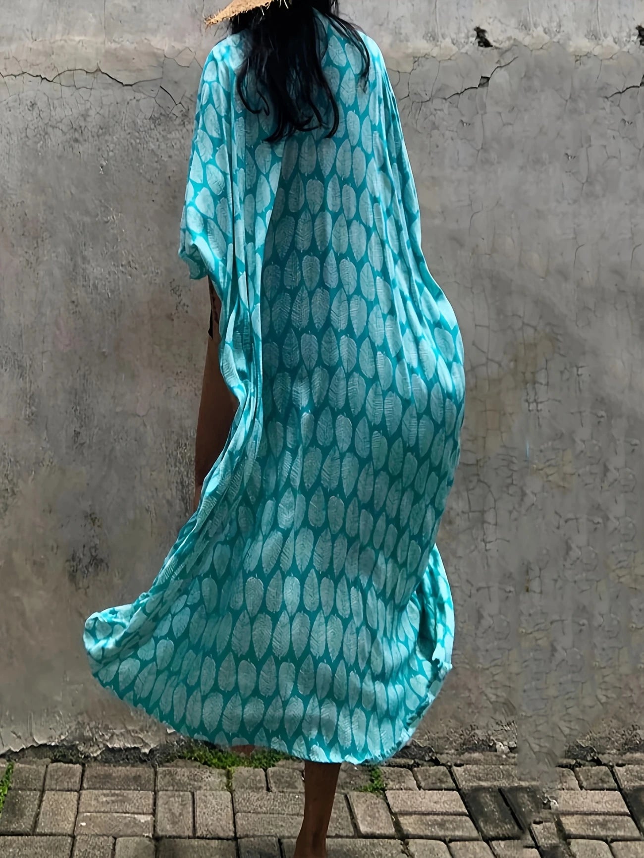 Kimono de plage "Turquoise"