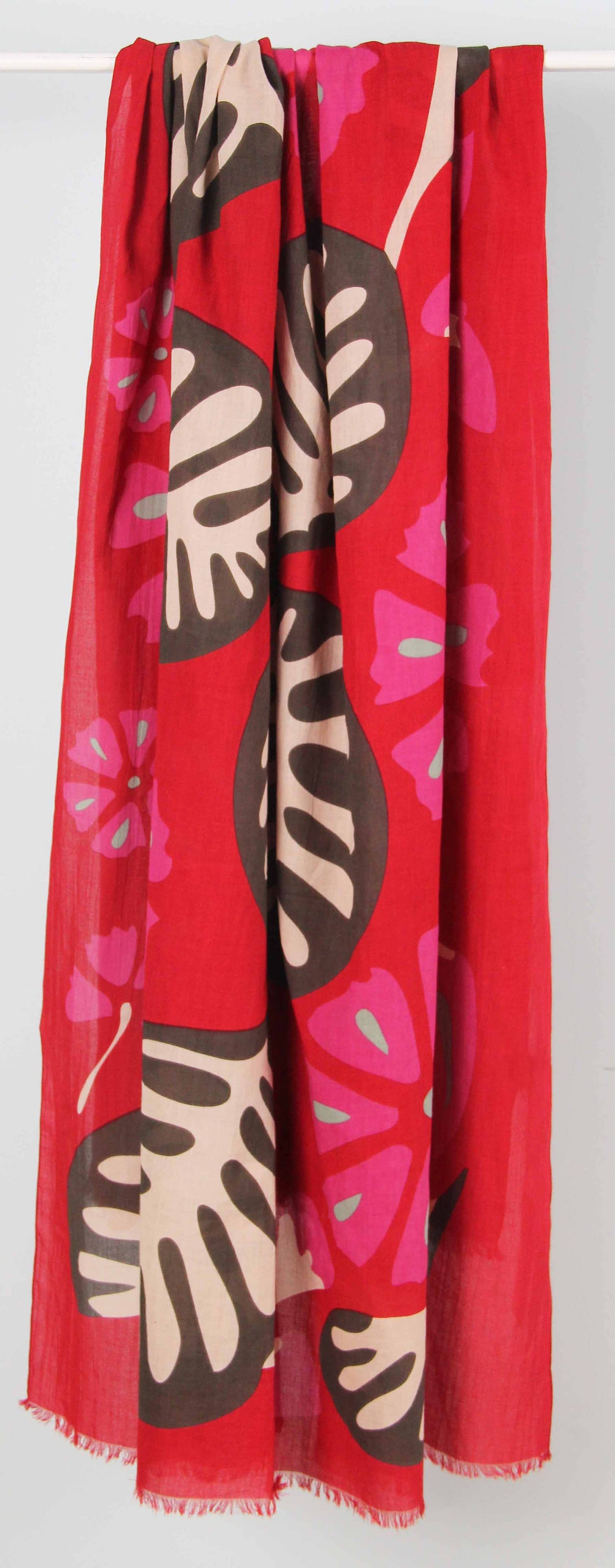 Foulard Coton Bio Equateur Rouge
