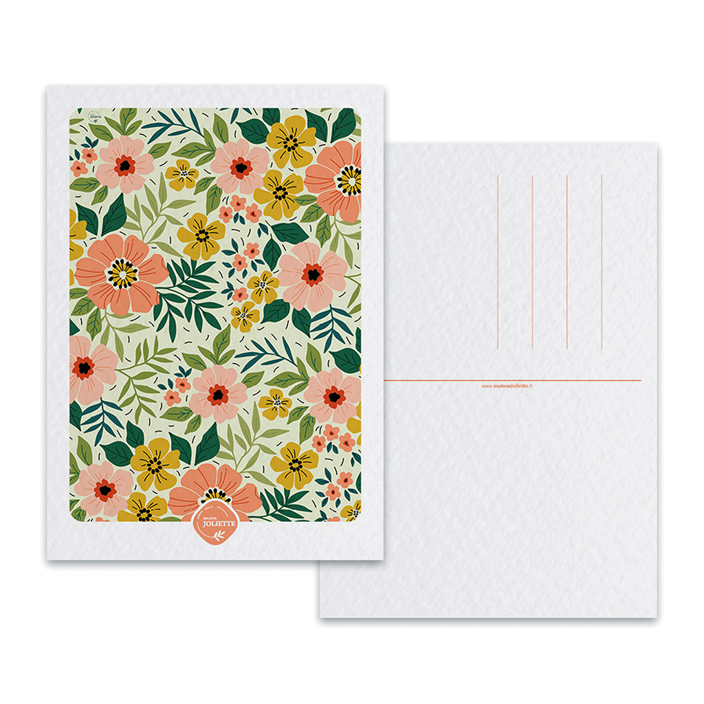 Floraison - Carte postale: Avec enveloppe kraft