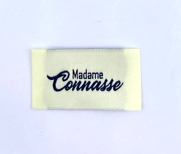 Étiquette à coudre : Madame Connasse "VANILLE & NOIR"