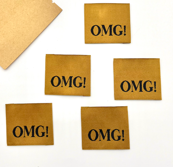 Étiquette à coudre : OMG ! OLIVE et NOIR