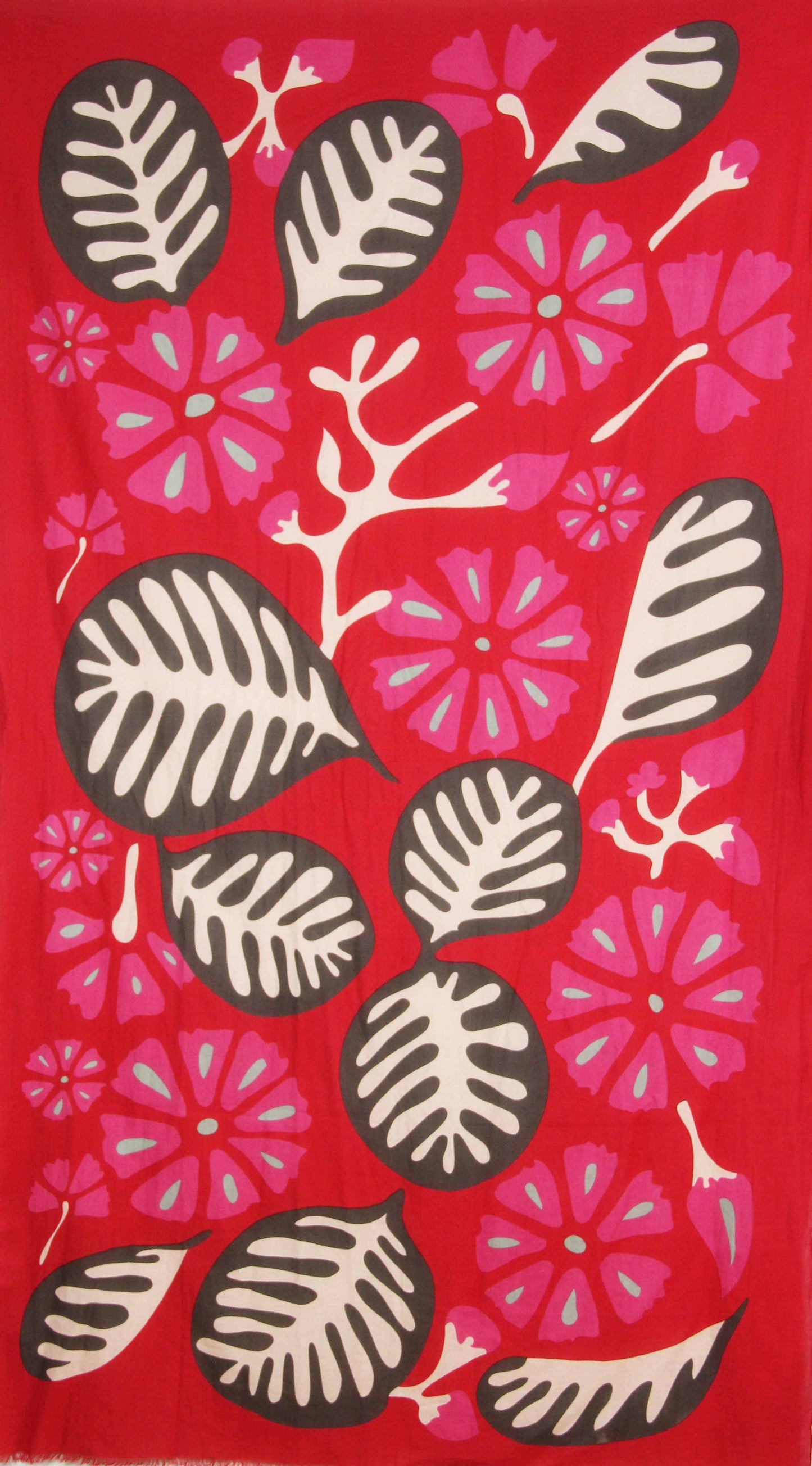 Foulard Coton Bio Equateur Rouge