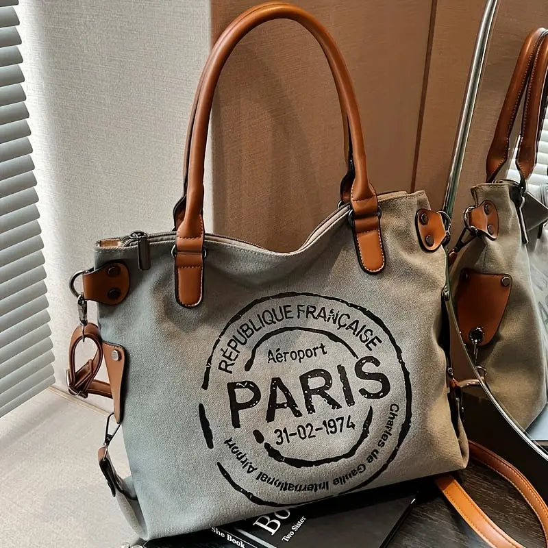 Sac Fourre Tout Paris Gris TM