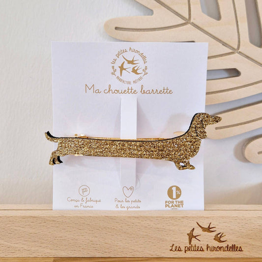 Barrette Clip - Teckel Doré