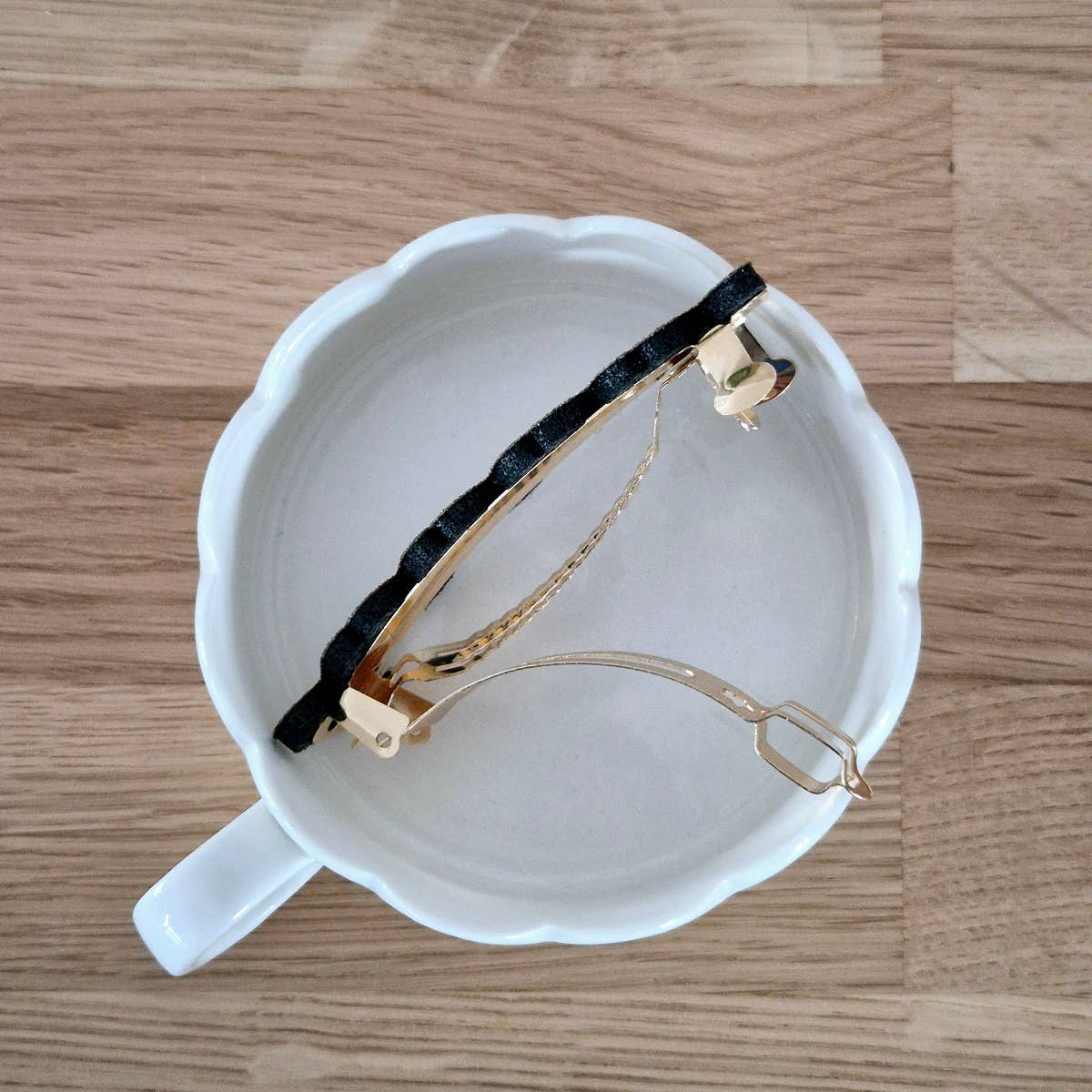 Barrette Clip - Plume Bleu