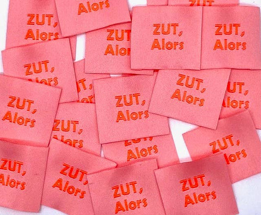 Étiquette à coudre : Zut alors "Fluo"