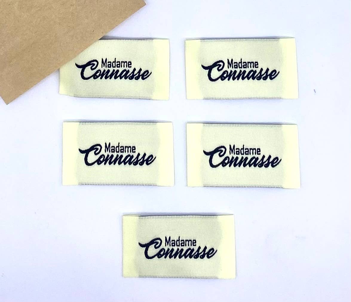 Étiquette à coudre : Madame Connasse "VANILLE & NOIR"