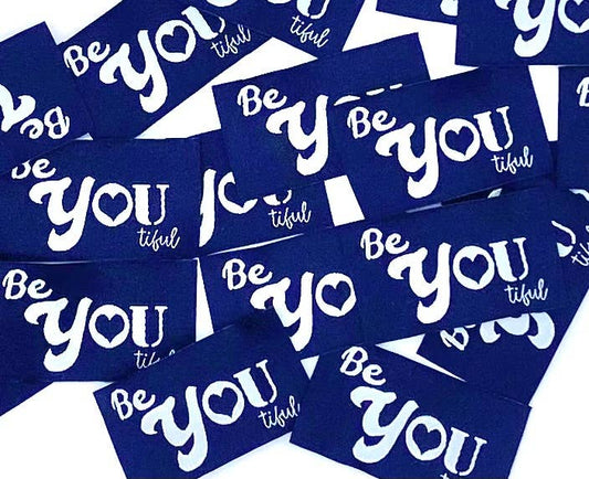 Étiquette à coudre : Be YOU tiful Marine