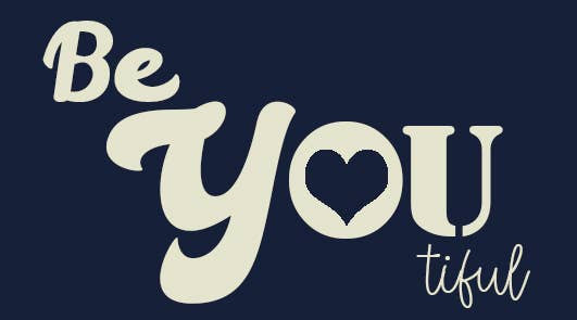 Étiquette à coudre : Be YOU tiful Marine