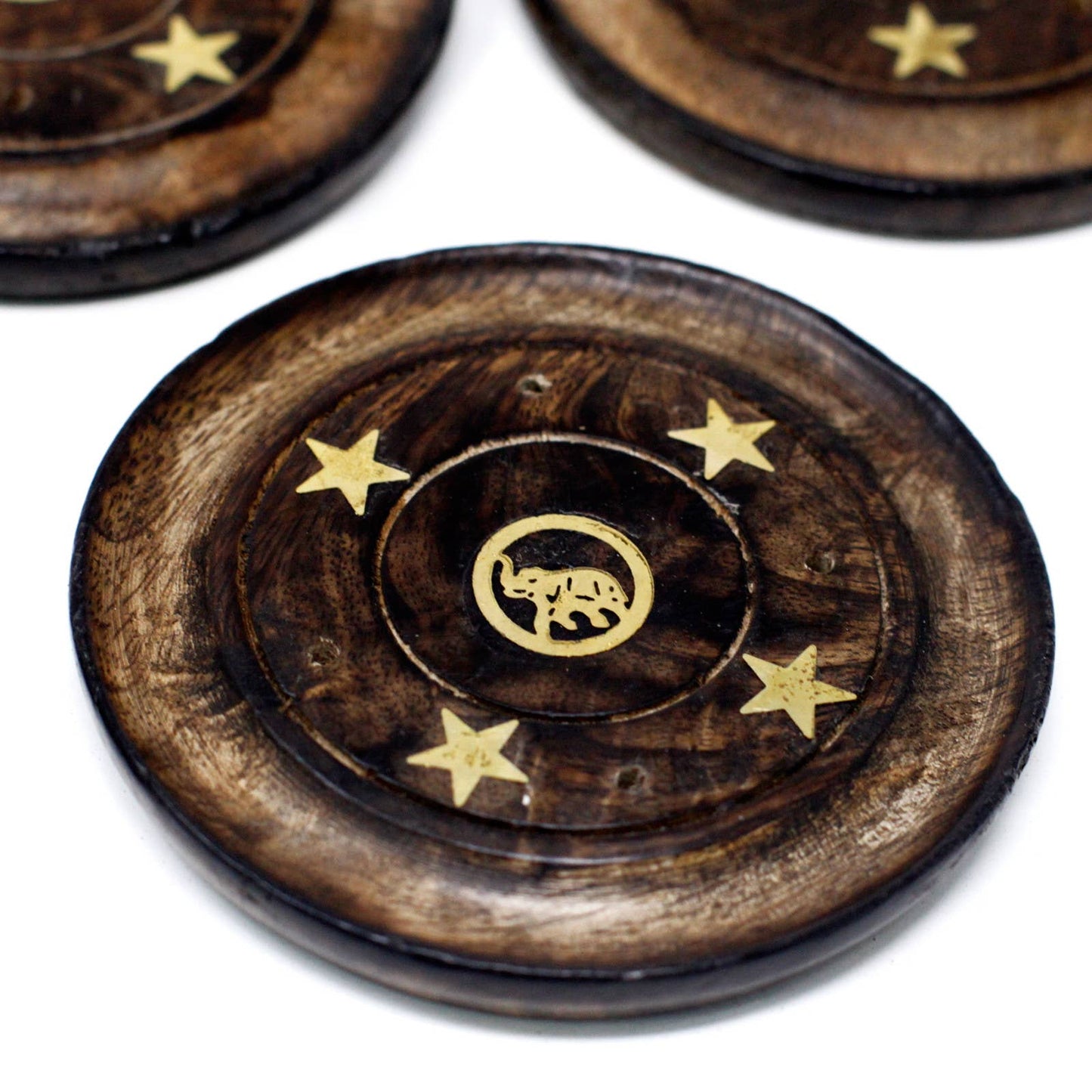 Porte Encens (disque) en bois de Manguier