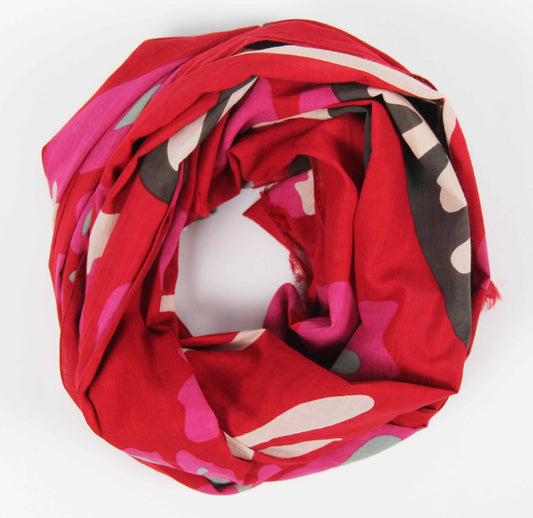 Foulard Coton Bio Equateur Rouge