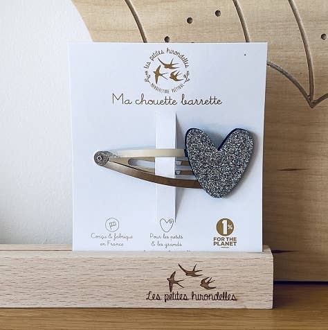 Barrette simple - Coeur Doré