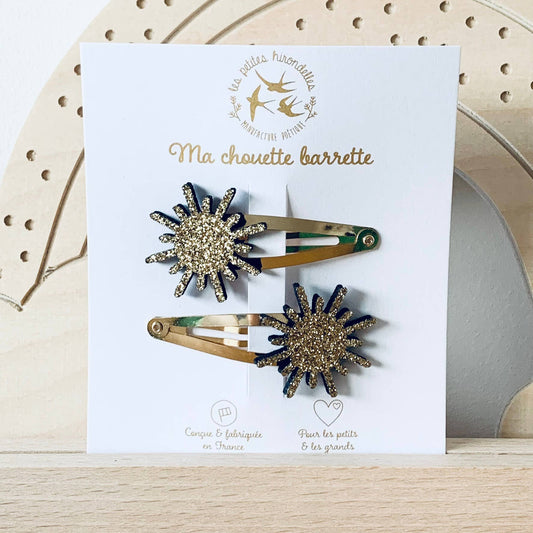 Barrettes doubles - Soleils Doré
