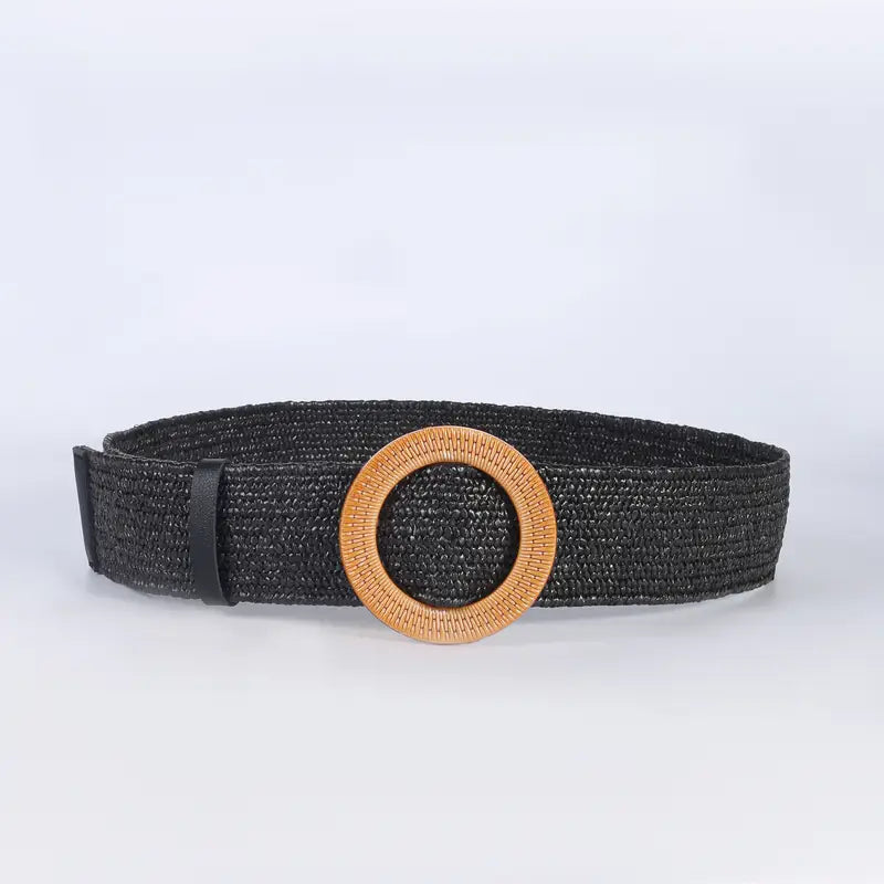 Ceinture tissée de couleur Noir