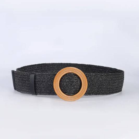Ceinture tissée de couleur Noir