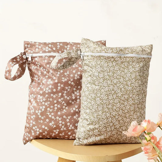 Pochette Florale Marron Imperméable