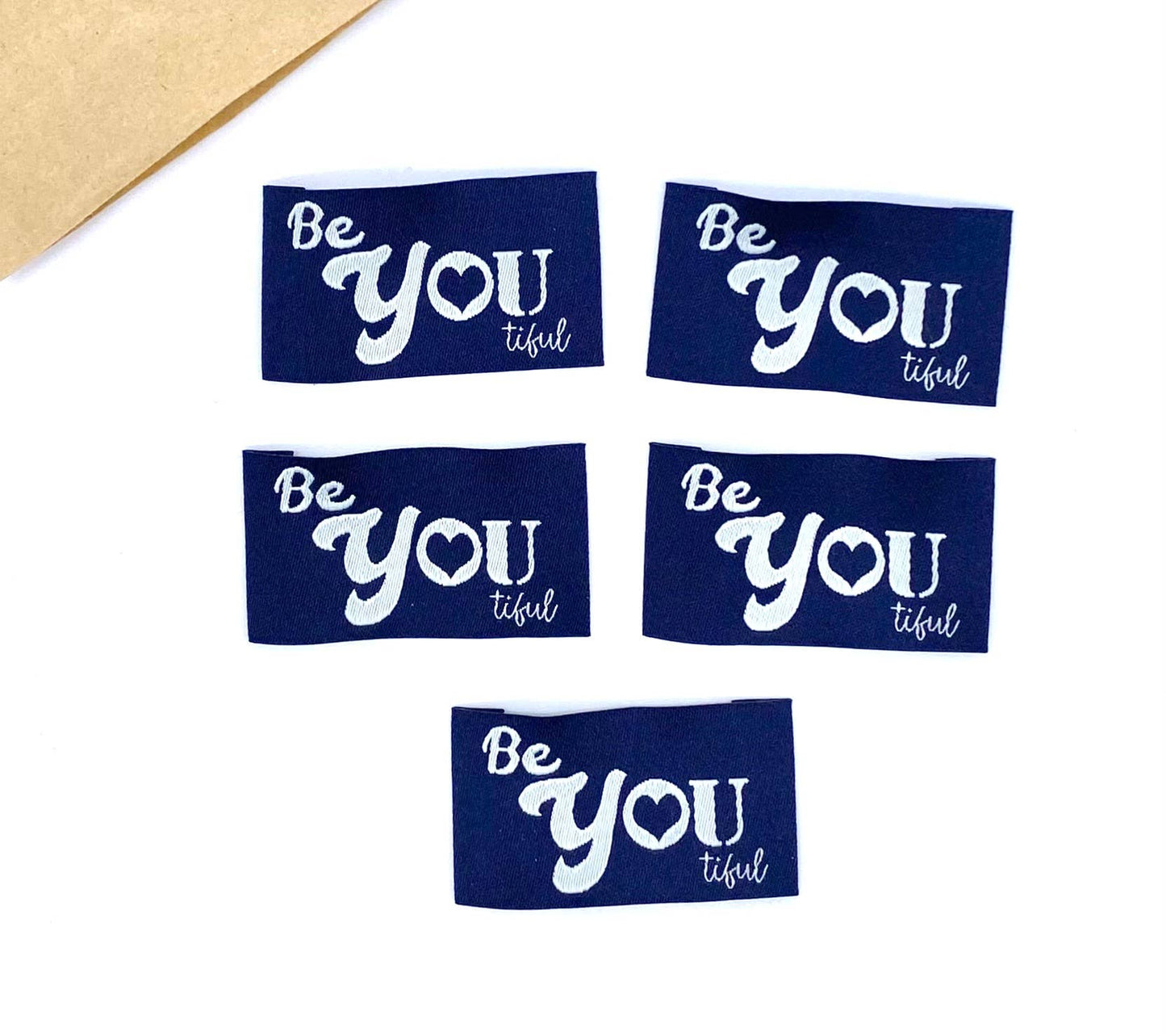 Étiquette à coudre : Be YOU tiful Marine