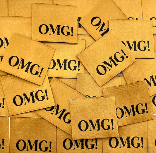Étiquette à coudre : OMG ! OLIVE et NOIR
