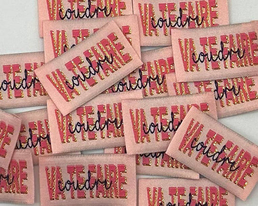 Étiquette à coudre :  Va te Faire Coudre - ROSE