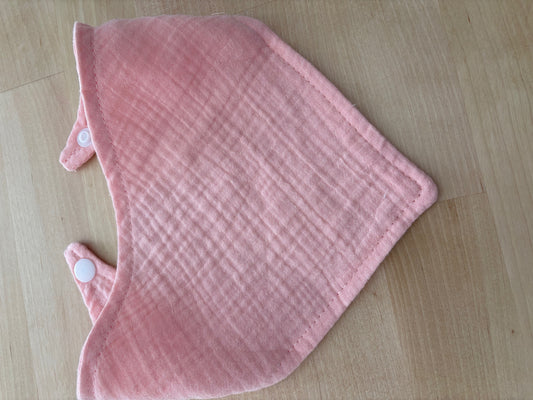 Bavoir Bandana "Rose clair"