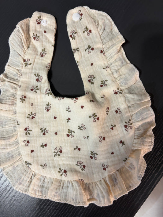 Bavoir ultra doux "Beige" Petite Fleur