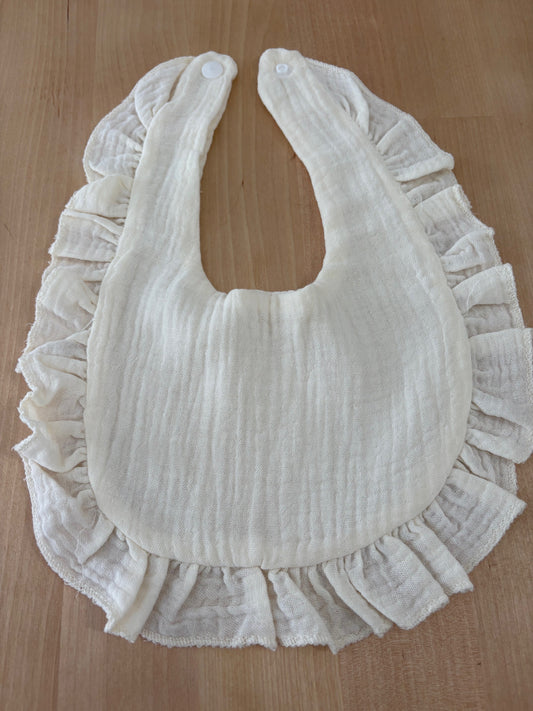 Bavoir ultra doux "Blanc cassé"