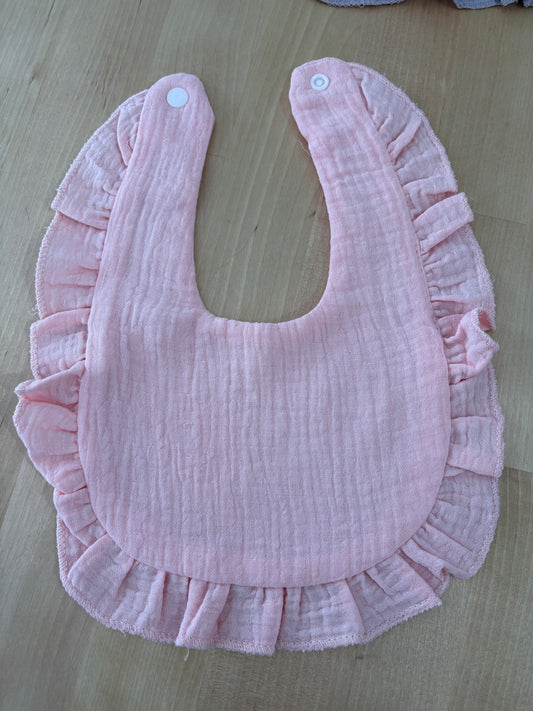 Bavoir ultra doux "Rose moyen"