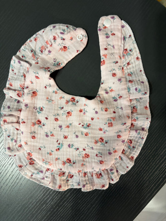 Bavoir ultra doux "Rose" Petite Fleur