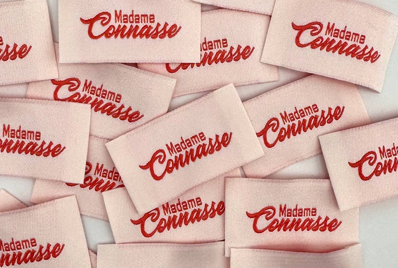 Étiquette à coudre : Madame Connasse "ROSE ROUGE"