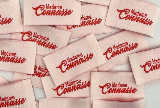 Étiquette à coudre : Madame Connasse "ROSE ROUGE"