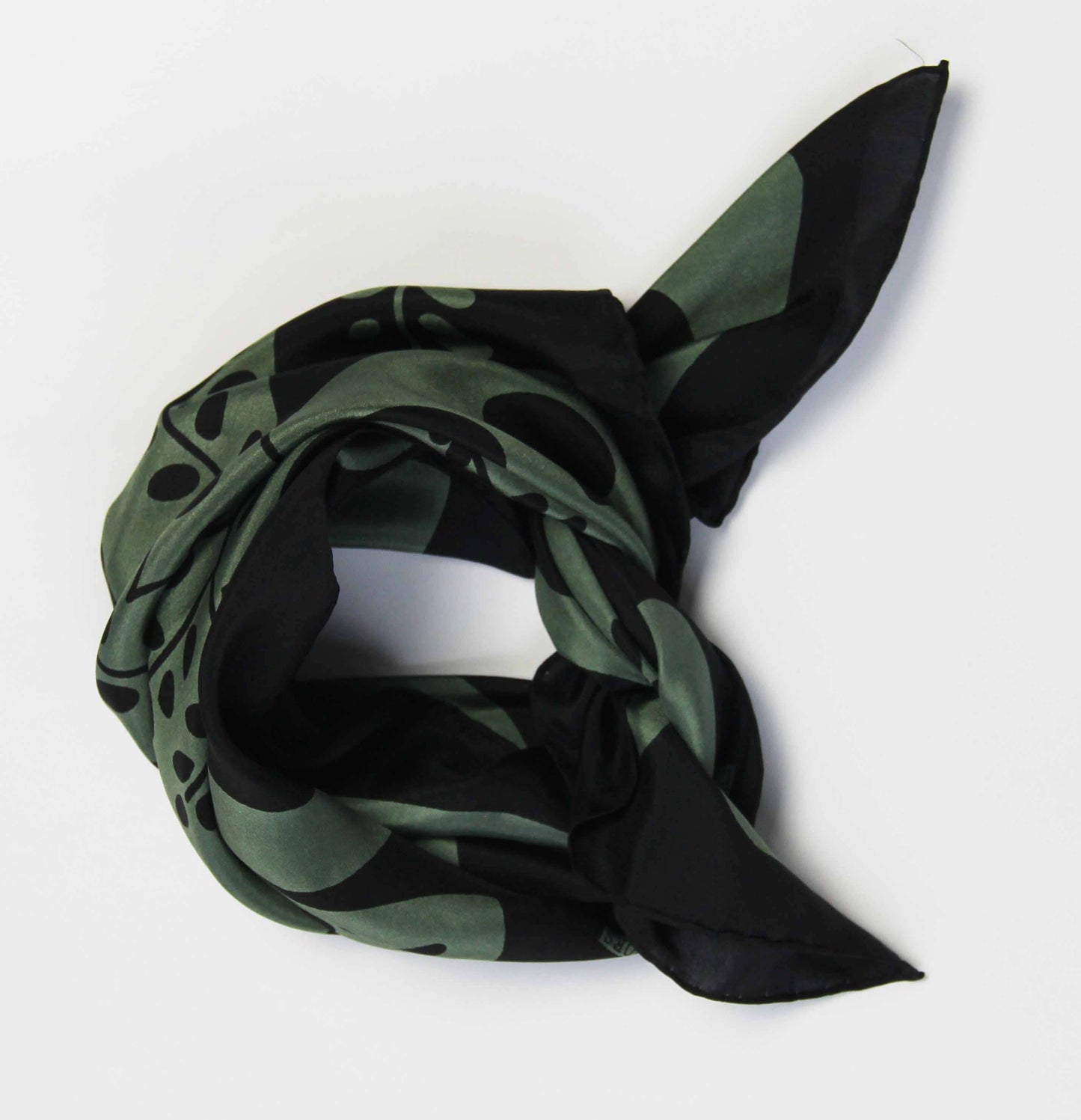 Mini Foulard Peace and Love kaki