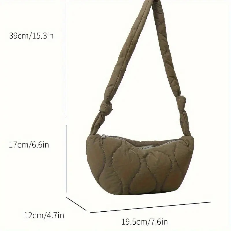 Sac bandoulière matelassé Noir Mat