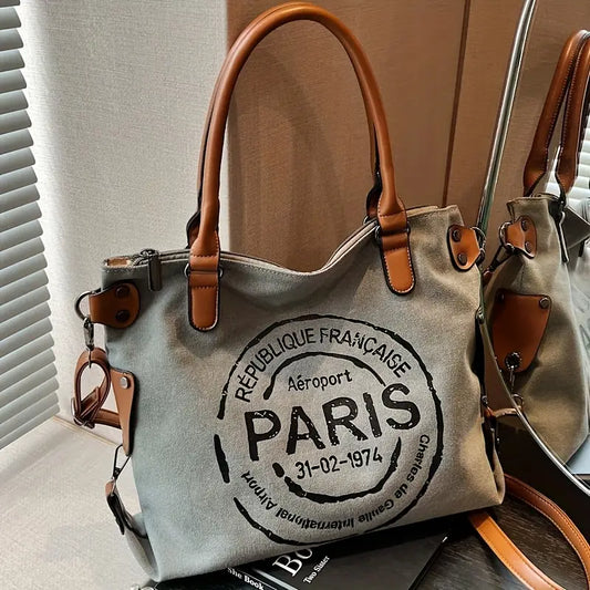 Sac Fourre Tout Paris Gris TM