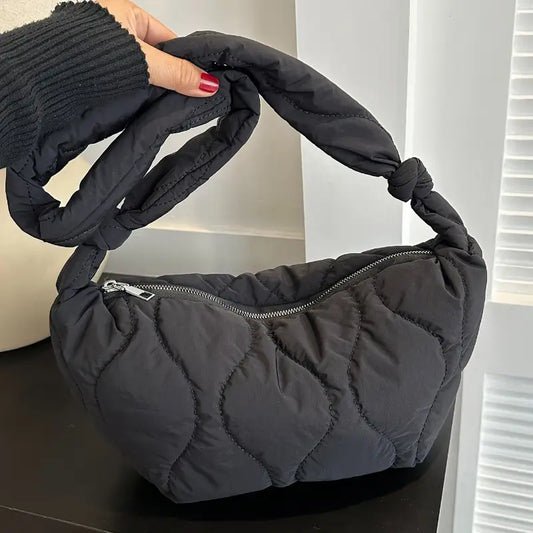 Sac bandoulière matelassé Noir Mat
